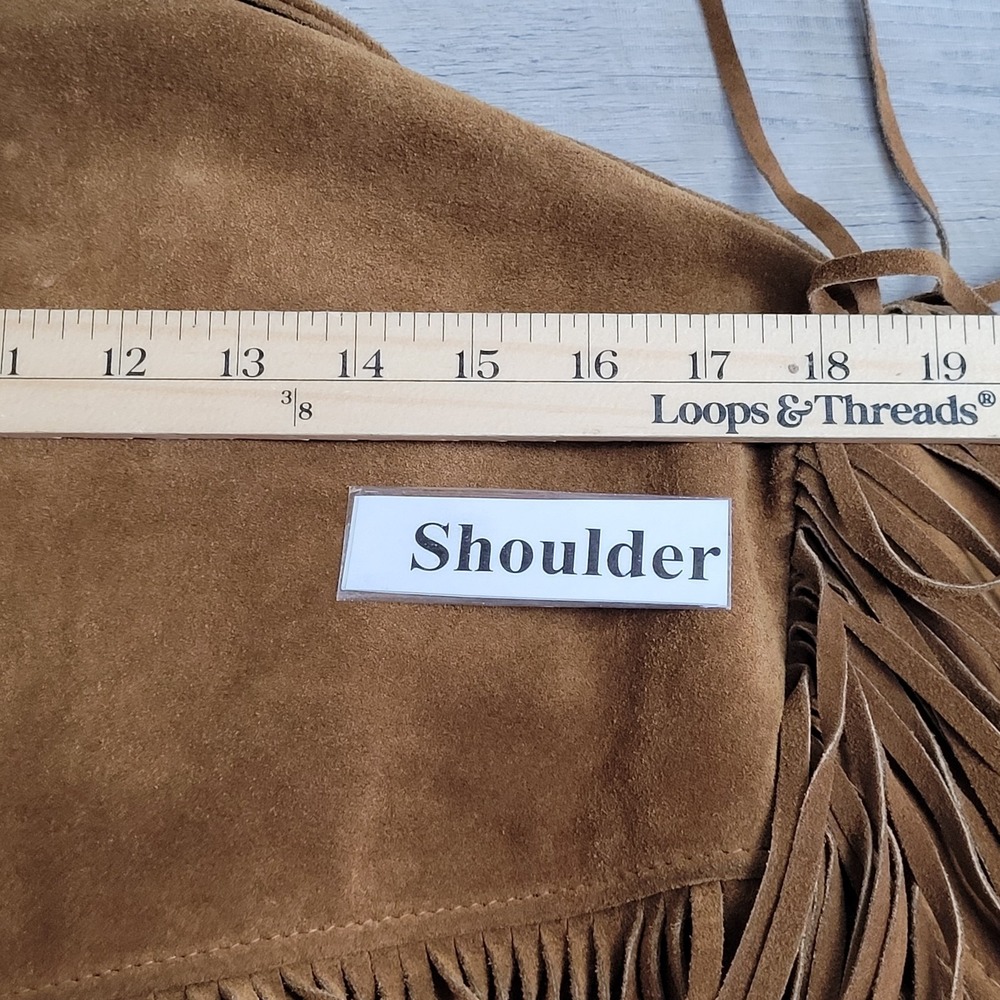 🤠Vintage 70's Schott NYC Rancher Suede Fringe Western Jacket Mens 42 Made USA - Picture 15 of 15